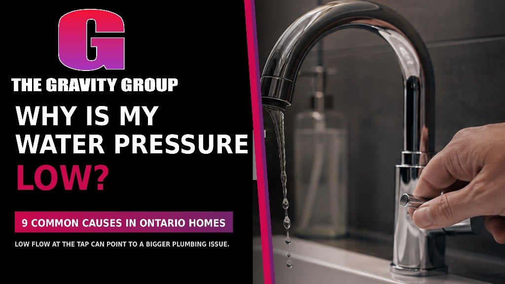 Why is my water pressure low — weak faucet drip showing low water pressure in an Ontario home