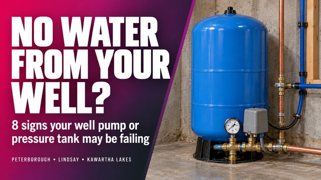 No water from your well — 8 signs your well pump or pressure tank may be failing in Peterborough, Lindsay and Kawartha Lakes
