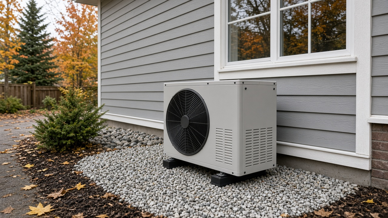 Cold-climate air-source heat pump installed at an Ontario home — eligible equipment for Home Renovation Savings Program rebates