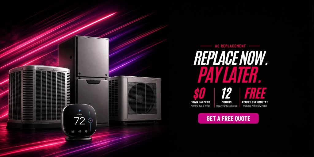 Replace now pay later — $0 down HVAC financing with free Ecobee thermostat
