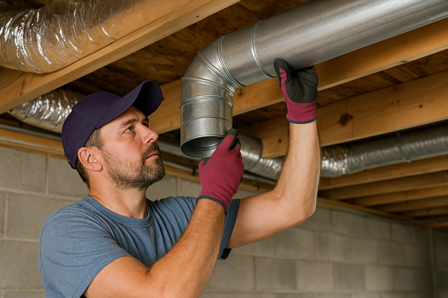 a man removing the ducts for a ductless retrofitting - Additional Costs to Consider During AC Installation