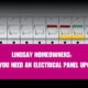 Lindsay Homeowners - Signs you need an electrical panel ugrade in your lindsay home - electrical panel with pink headline - 001